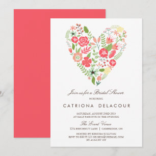 Convite Chá de panela de Primavera de Coração Floral Co