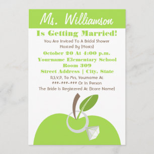 Convite Chá de panela de Professores Convidado - Maçã V