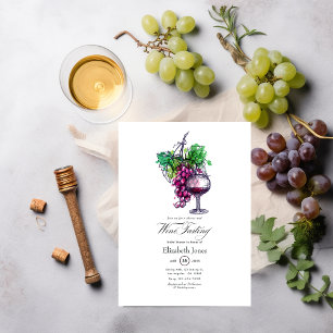 Convite Chá de panela de Provando de vinho