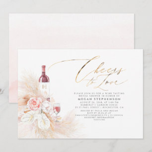 Convite Chá de panela de Provando de vinho de erva Pampas