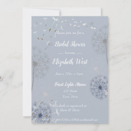 Convite Chá de panela de Pulseiras de Leão Azul e Cinza