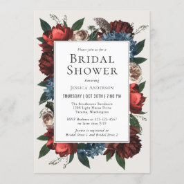 Convite Chá de panela de Quadro Floral Luxe