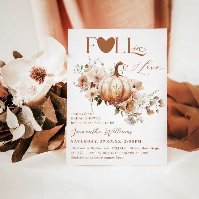 Convite Chá de panela de Queda Chic Boho de Flor Selvagem  (Criador carregado)