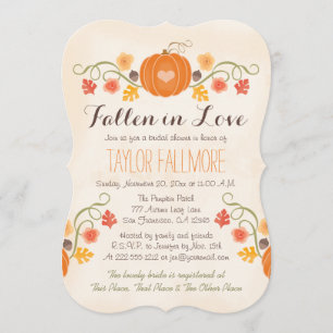 Convite Chá de panela de queda de abóbora