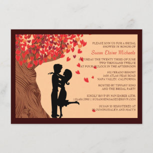 Convite Chá de panela de queda do carvalho dos corações