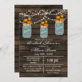 Convite chá de panela de queda do Mason Mason Mason