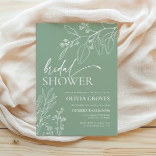 Convite Chá de panela de queda verde da faixa