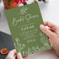 Chá de panela de ramos verdes de oliveira Elegante