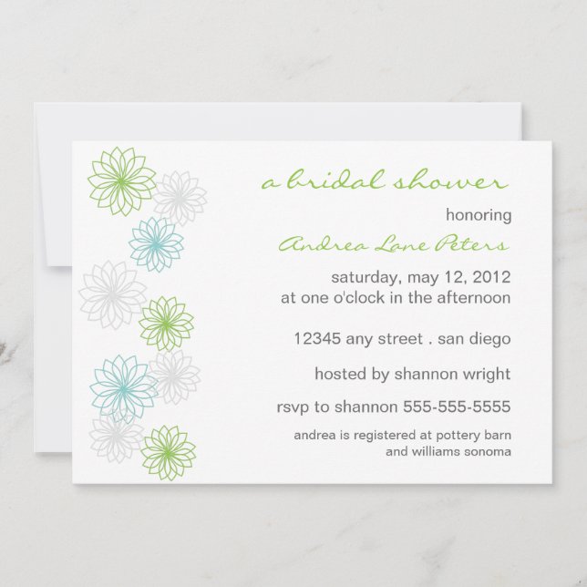 Convite Chá de panela de Reflexão Floral (Frente)