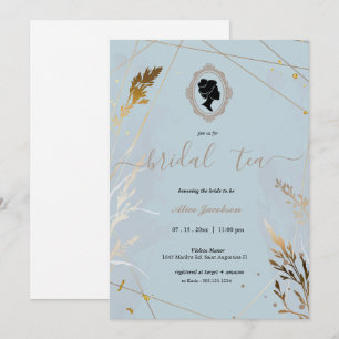 Convite Chá de panela de regência floral Vintage