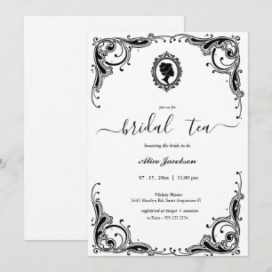 Convite Chá de panela de regência floral Vintage