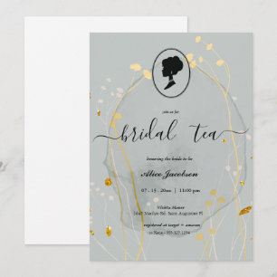 Convite Chá de panela de regência floral Vintage