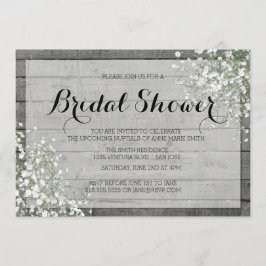 Convite Chá de panela DE RESPIRAÇÃO DO BEBÊ RUSTICO