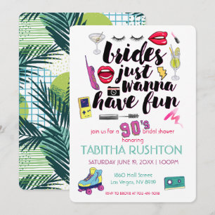 Convite chá de panela de retorno 90s