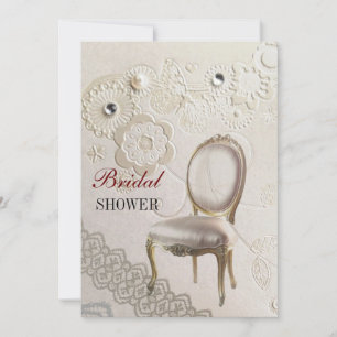 Convite chá de panela de Rococo paris, um cinzeiro