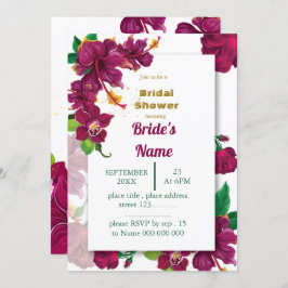 Convite chá de panela de rosa