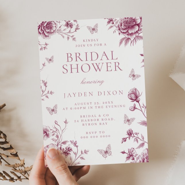 Convite Chá de panela de Rosa com pincelada entoada (Criador carregado)