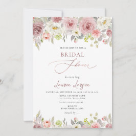 Convite Chá de panela de Rosas Rosa Dusty do ArtsApp H2