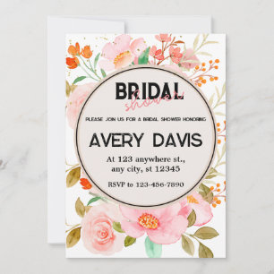 Convite Chá de panela de Rosas Vermelhas, Amarelas e Rosa