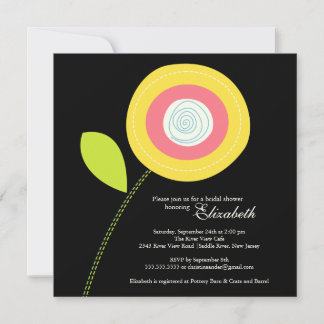 Convite Chá de panela de Sangue Amarelo Moderno