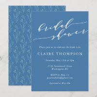 Chá de panela de Script Azul de Arte Floral Modern