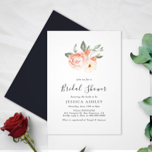 Convite Chá de panela de Script Elegante Floral