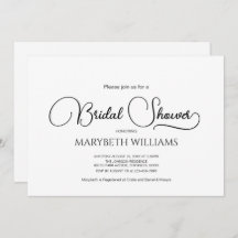 Chá de panela de Script Elegante Simples