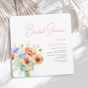 Convite Chá de panela de Script Floral Moderno