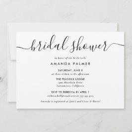 Convite Chá de panela de Script Moderno do Kraft Paper