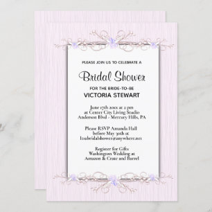 Convite Chá de panela de Simplicidade Rosa