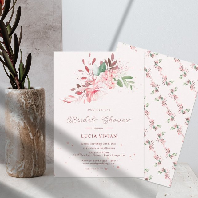 Convite Chá de panela de Sonho Rosa Sakura sem imperfeição (Criador carregado)