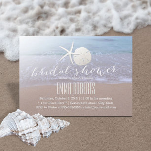 Convite Chá de panela de Starfish & Sand Sand Dollar do T