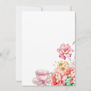 Convite Chá de panela de Tea de Jardim Rosa Victoriano