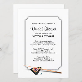 Convite Chá de panela de Tema Billiard