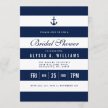 Chá de panela de Tema Náutico Negrito