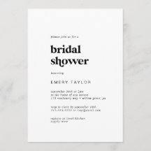 Chá de panela de Tipografia Negra Moderna