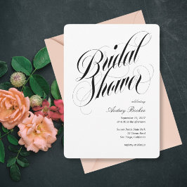 Convite Chá de panela de título Luxe