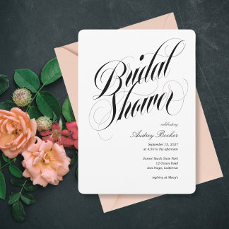 Convite Chá de panela de título Luxe