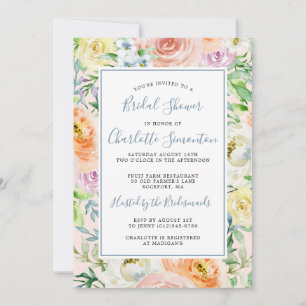 Convite Chá de panela de ventilador Primavera de Pastel co