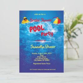 Convite Chá de panela de Verão da Festa piscina