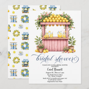 Convite Chá de panela de Verão da Lemonade Stand Mediterrâ