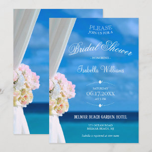 Convite Chá de panela de Verão da praia do Oceano Floral