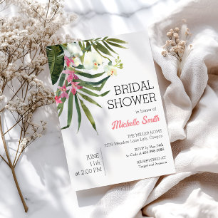 Convite Chá de panela de Verão de praia tropical