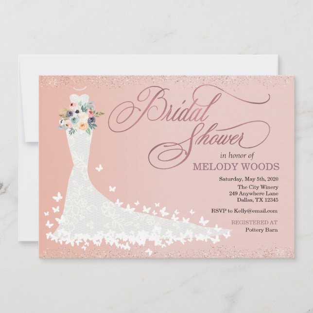 Convite Chá de panela de vestida (Frente)