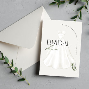 Convite Chá de panela de Vestido Branco Elegante