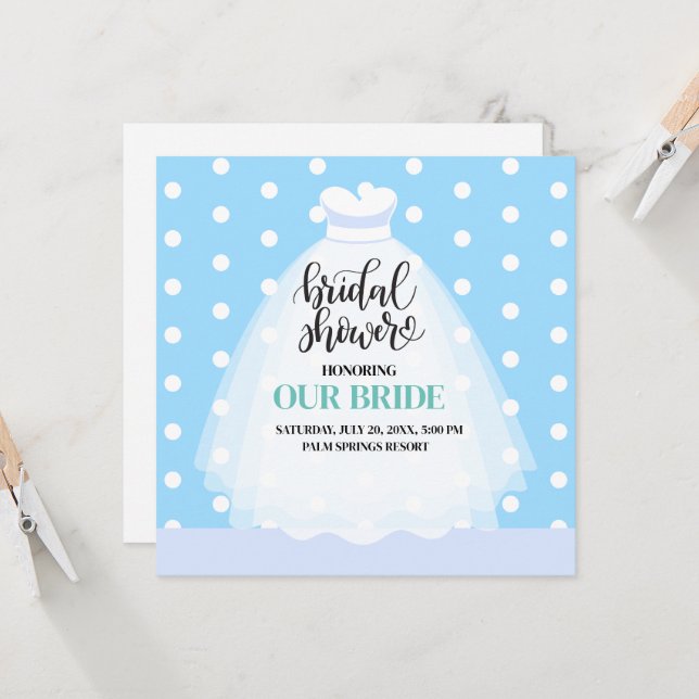 Convite Chá de panela De Vestido De Casamento (Frente/Verso In Situ)