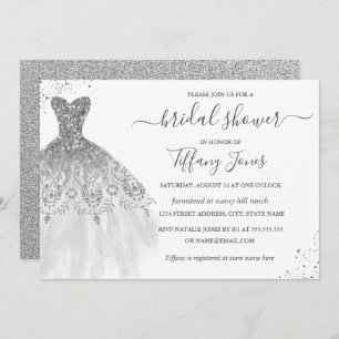 Convite Chá de panela de Vestido de Casamento de Glusas Br