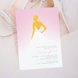 Convite Chá de panela de Vestido de Casamento do Casamento