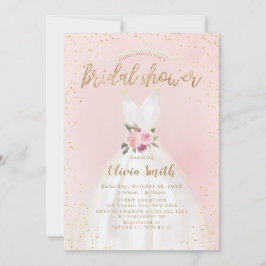 Convite Chá de panela De Vestido De Casamento Elegante E D