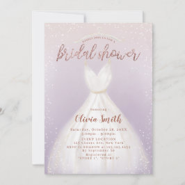 Convite Chá de panela De Vestido De Casamento Elegante Rox